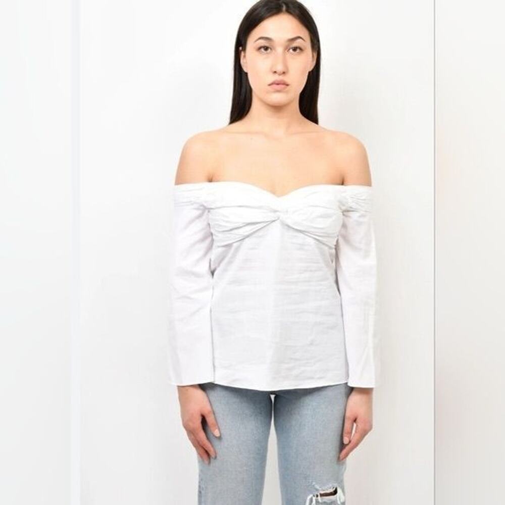 NWT A.L.C. White Off Shoulder Long Sleeve Top Size 6